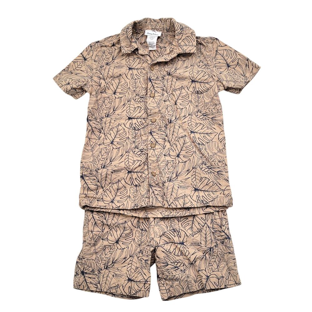 Tommy Bahama Kids 2-Piece Cabana Shirt Shorts Set Size 7-8, M Cotton Tropical